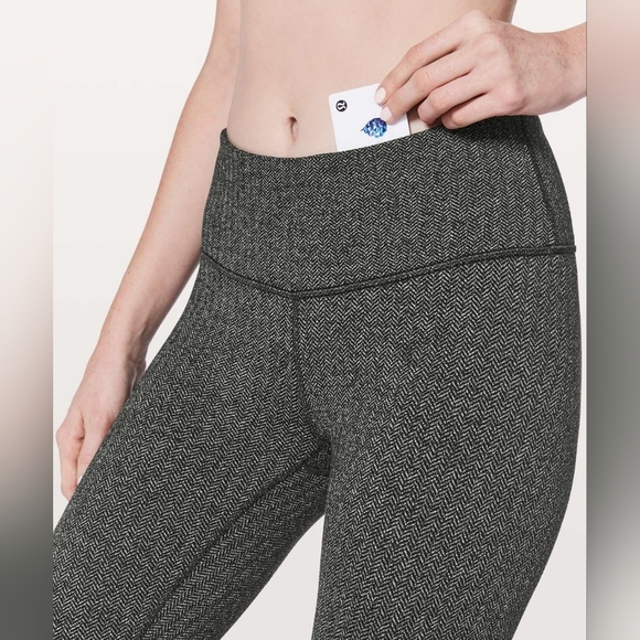 Lululemon Wunder Under Low-Rise Tight *28", Color Heathered Herringbone Size 6 - Picture 2 of 16